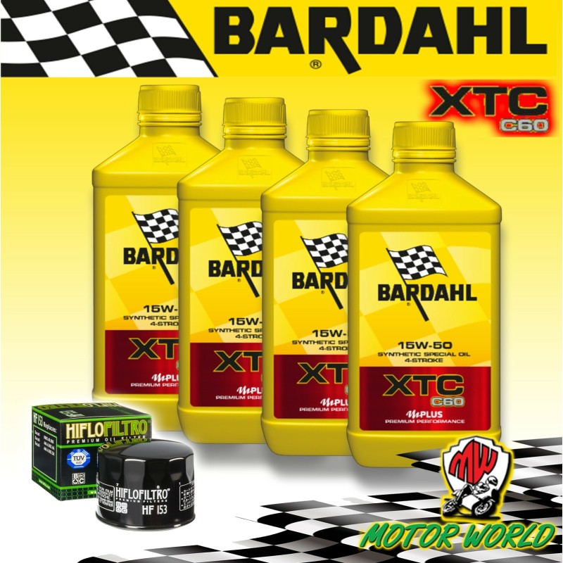 KIT TAGLIANDO 4lt BARDAHL XTC 15W50 + FILTRO OLIO Bimota 750 DB1 / S / SR 1985