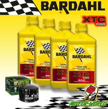 KIT TAGLIANDO 4lt BARDAHL XTC 15W50 + FILTRO OLIO Bimota   1000 BB2  2012 2013