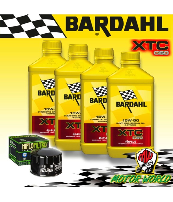 KIT TAGLIANDO 4lt BARDAHL XTC 15W50 + FILTRO OLIO Bimota   1000 BB2  2012 2013