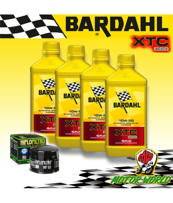 KIT TAGLIANDO 4lt BARDAHL XTC 10W50 + FILTRO OLIO Bimota 750 DB1 / S / SR 1985