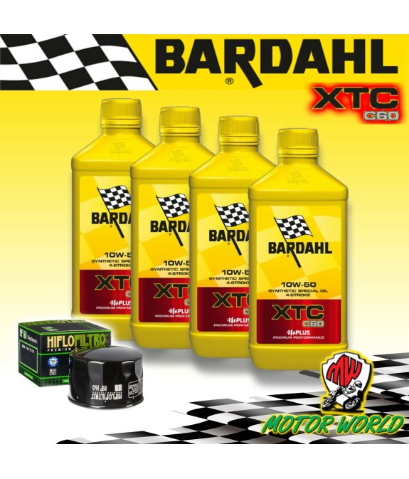 KIT TAGLIANDO 4lt BARDAHL XTC 10W50 + FILTRO OLIO Bimota 1000 BB2 2012 2013