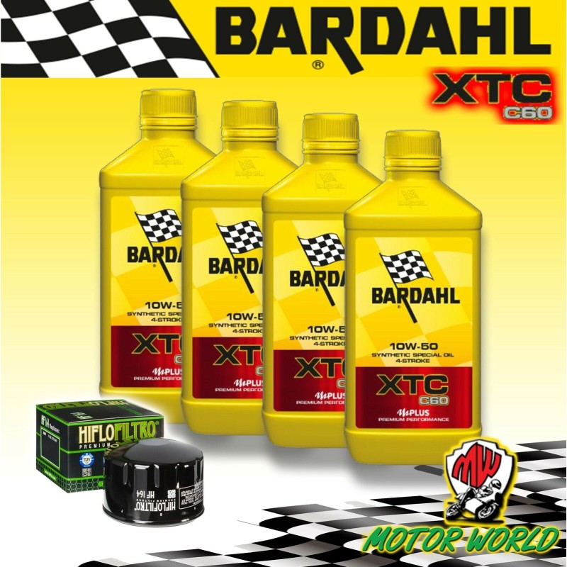KIT TAGLIANDO 4lt BARDAHL XTC 10W50 + FILTRO OLIO BMW R nine T 2013 2014 2015