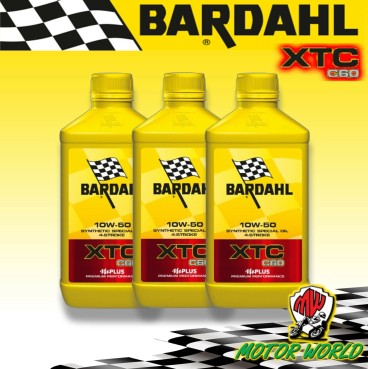 3 Litri BARDAHL XTC C60 10W50 OFF ROAD Olio Moto 4T Fuoristrada Cross Enduro