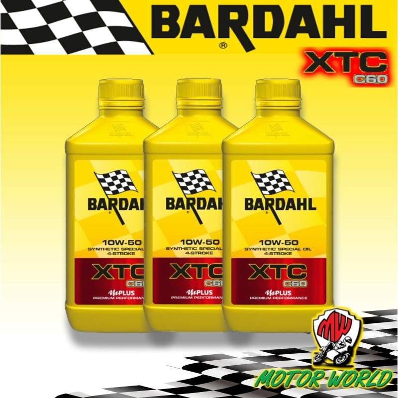 3 Litri BARDAHL XTC C60 10W50 OFF ROAD Olio Moto 4T Fuoristrada Cross Enduro
