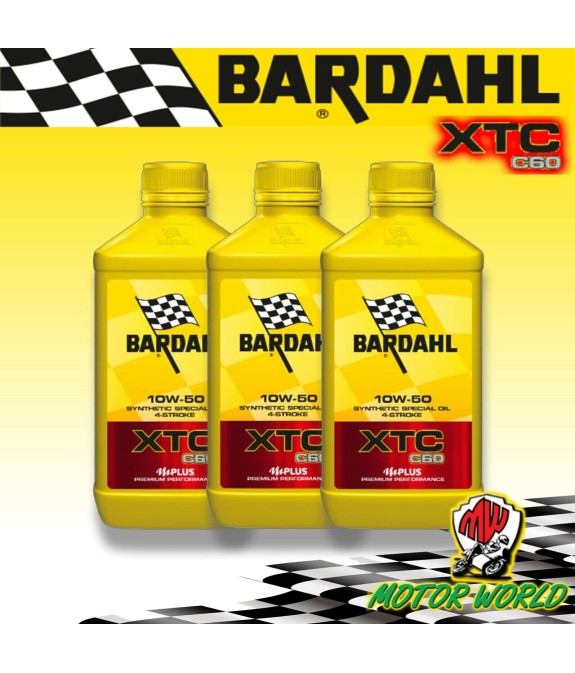 3 Litri BARDAHL XTC C60 10W50 OFF ROAD Olio Moto 4T Fuoristrada Cross Enduro