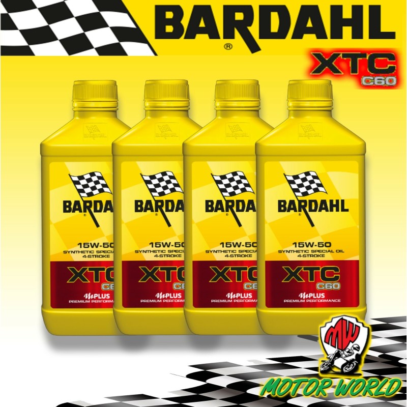 KIT TAGLIANDO 4 LITRI BARDAHL XTC C60 15W50 100% SINTETICO MA2