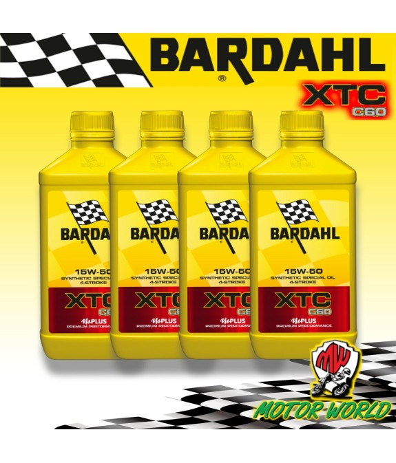 KIT TAGLIANDO 4 LITRI BARDAHL XTC C60 15W50 100% SINTETICO MA2