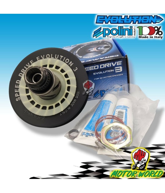 244.0573 PULEGGIA POLINI EVOLUTION ALUMINIUM PIAGGIO ZIP 50 AIR - ZIP 50 SP H2O