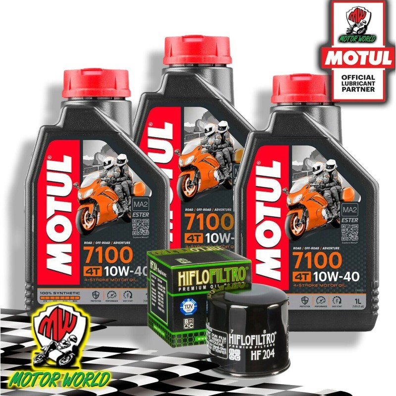 TAGLIANDO 3 L MOTUL 7100 10W40 + FILTRO OLIO HIFLO HONDA CBR 600 RR 2005 2006