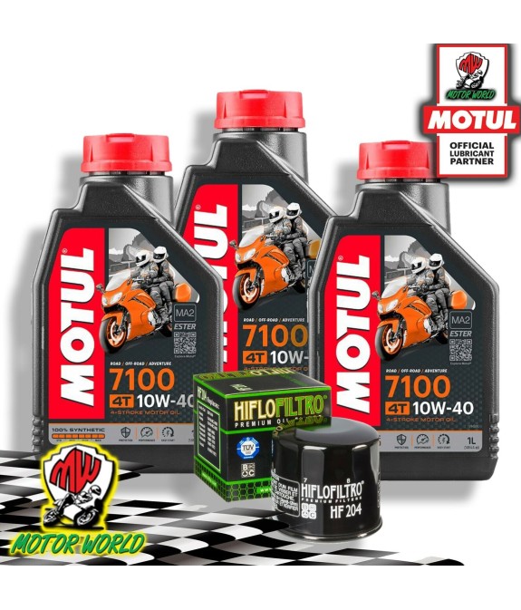 TAGLIANDO 3 L MOTUL 7100 10W40 + FILTRO OLIO HIFLO HONDA CBR 600 RR 2005 2006