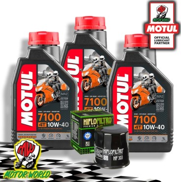 TAGLIANDO 3 L MOTUL 7100 10W40 + FILTRO OLIO HF303