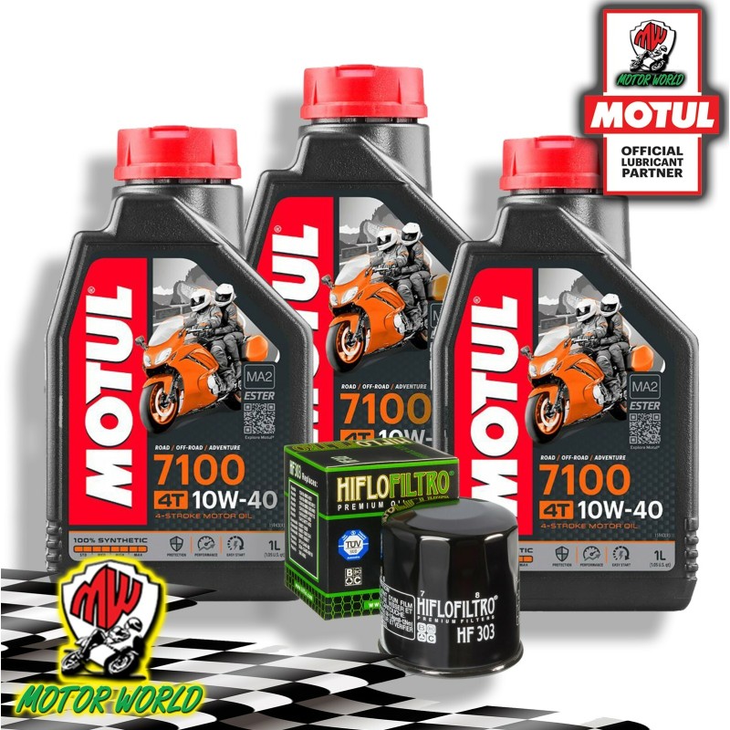 TAGLIANDO 3 L MOTUL 7100 10W40 + FILTRO OLIO HF303