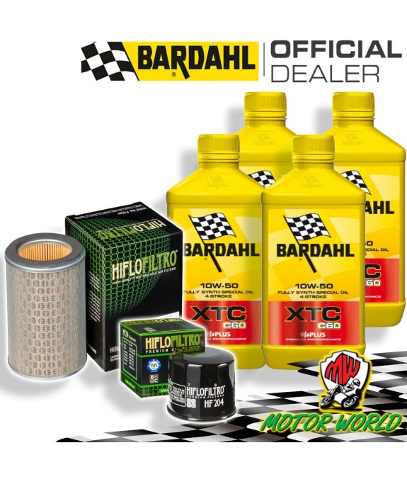 TAGLIANDO 4L BARDAHL XTC 10W50 + FILTRI HIFLO HONDA CBF 600 2004 2005 2006 2007