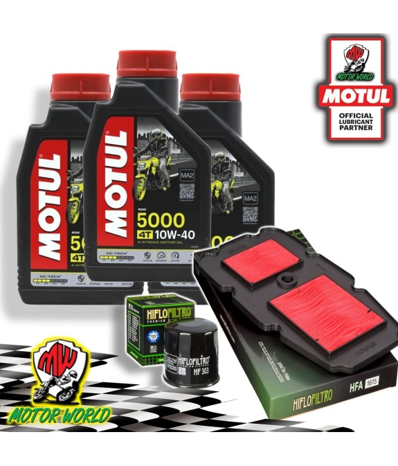 TAGLIANDO 3L MOTUL 5000 10W40 + FILTRI HIFLO HONDA XL 650 V TRANSALP 2007