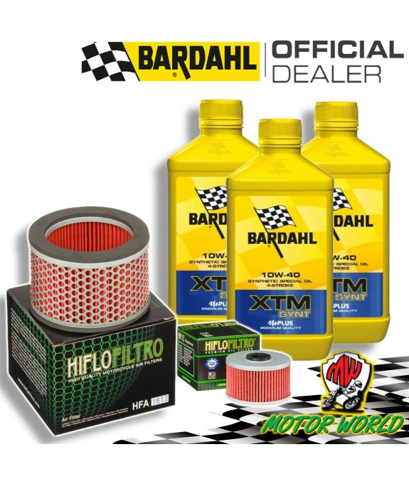 TAGLIANDO 3L BARDAHL XTM 10W40 + FILTRI HIFLO HONDA NX DOMINATOR 650 2002