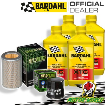 TAGLIANDO 4L BARDAHL XTC 10W50 + FILTRI HIFLO HONDA CB 600 S HORNET 2002