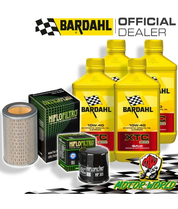 TAGLIANDO 4L BARDAHL XTC 10W40 + FILTRI HIFLO HONDA CB 600 S HORNET 2002