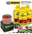 TAGLIANDO 3L BARDAHL XTC 10W40 + FILTRI HIFLO HONDA NX DOMINATOR 650 2002