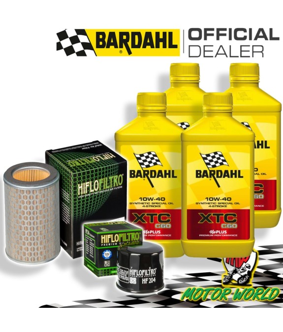 TAGLIANDO 4L BARDAHL XTC 10W40 + FILTRI HIFLO HONDA CBF 600 2004 2005 2006 2007