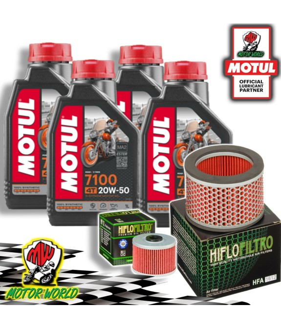 TAGLIANDO 4L MOTUL 7100 20W50 + FILTRI HIFLO HONDA NX 650 DOMINATOR 2002