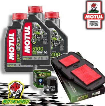 TAGLIANDO 3L MOTUL 5100 10W40 + FILTRI HIFLO HONDA XL 650 V TRANSALP 2007