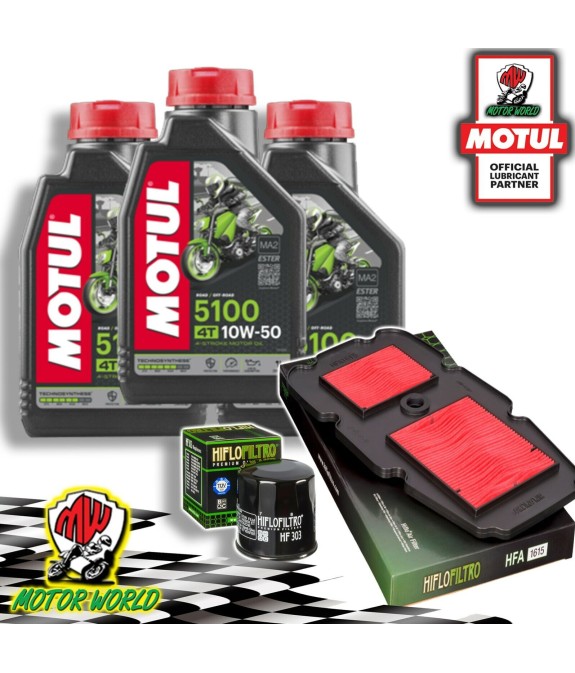 TAGLIANDO 3L MOTUL 5100 10W50 + FILTRI HIFLO HONDA XL 650 V TRANSALP 2007