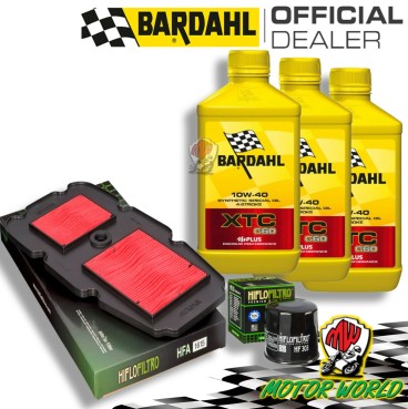 TAGLIANDO 3L BARDAHL XTC 10W40 + FILTRI HIFLO HONDA XL 650 V TRANSALP 2007