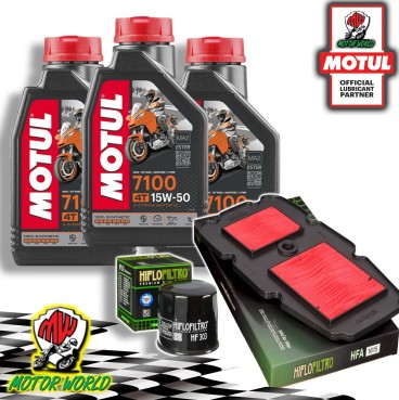 TAGLIANDO 3L MOTUL 7100 15W50 + FILTRI HIFLO HONDA XL 650 V TRANSALP 2007