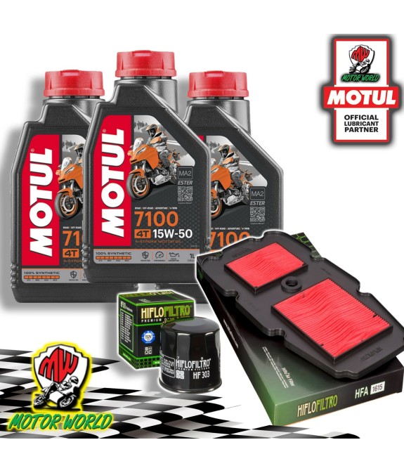 TAGLIANDO 3L MOTUL 7100 15W50 + FILTRI HIFLO HONDA XL 650 V TRANSALP 2007