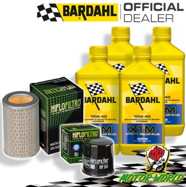 TAGLIANDO 4L BARDAHL XTM 10W40 + FILTRI HIFLO HONDA CB 600 S HORNET 2002