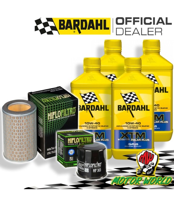 TAGLIANDO 4L BARDAHL XTM 10W40 + FILTRI HIFLO HONDA CB 600 S HORNET 2002
