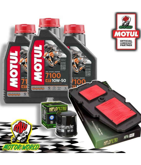 TAGLIANDO 3L MOTUL 7100 10W50 + FILTRI HIFLO HONDA XL 650 V TRANSALP 2007