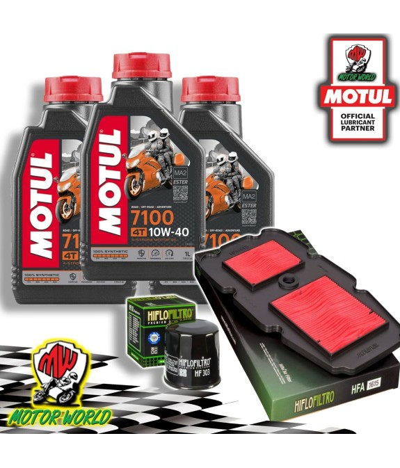 TAGLIANDO 3L MOTUL 7100 10W40 + FILTRI HIFLO HONDA XL 650 V TRANSALP 2007