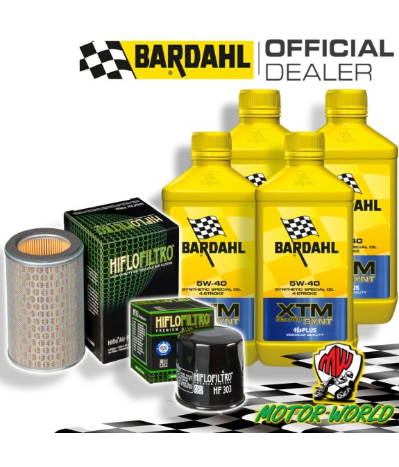 TAGLIANDO 4L BARDAHL XTM 5W40 + FILTRI HIFLO HONDA CB 600 S HORNET 2002