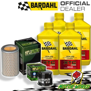 TAGLIANDO 4L BARDAHL XTC 15W50 + FILTRI HIFLO HONDA CB 600 F HORNET 2005 2006