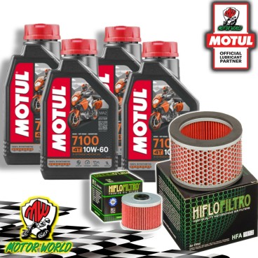 TAGLIANDO 4L MOTUL 7100 10W60 + FILTRI HIFLO HONDA NX 650 DOMINATOR 2002