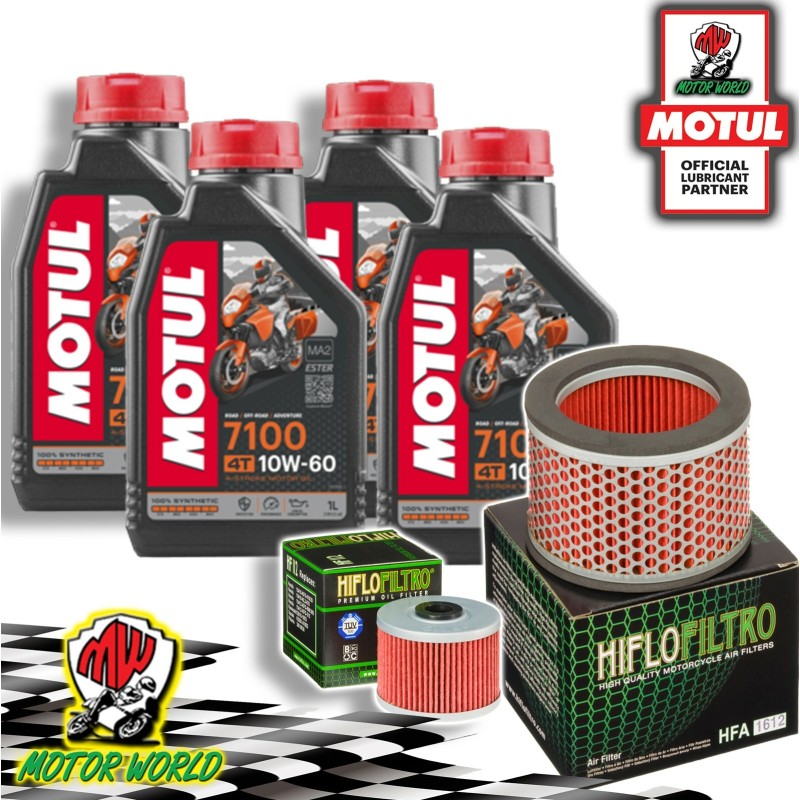 TAGLIANDO 4L MOTUL 7100 10W60 + FILTRI HIFLO HONDA NX 650 DOMINATOR 2002