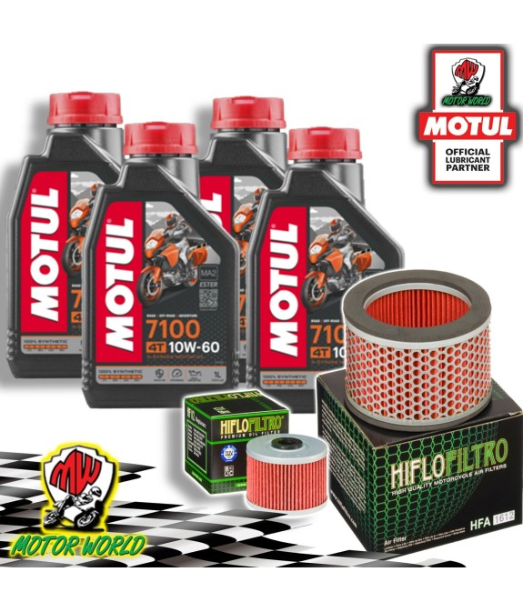 TAGLIANDO 4L MOTUL 7100 10W60 + FILTRI HIFLO HONDA NX 650 DOMINATOR 2002
