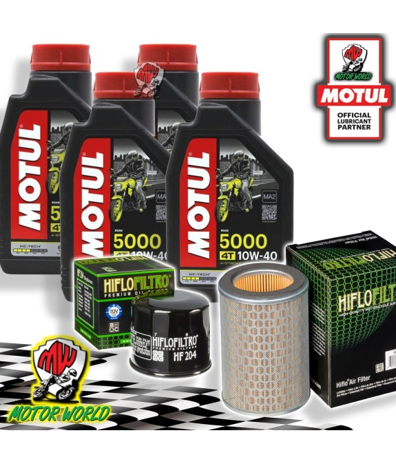 TAGLIANDO 4L MOTUL 5000 10W40 + FILTRI HIFLO HONDA CBF 600 2004 2005 2006 2007