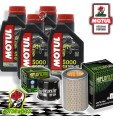 TAGLIANDO 4L MOTUL 5000 10W40 + FILTRI HIFLO HONDA CBF 600 2004 2005 2006 2007