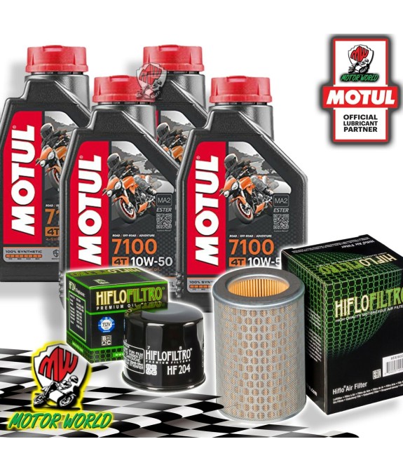 TAGLIANDO 4L MOTUL 7100 10W50 + FILTRI HIFLO HONDA CBF 600 2004 2005 2006 2007