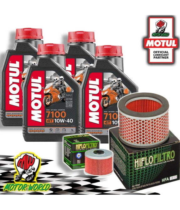 TAGLIANDO 4L MOTUL 7100 10W40 + FILTRI HIFLO HONDA NX 650 DOMINATOR 2002