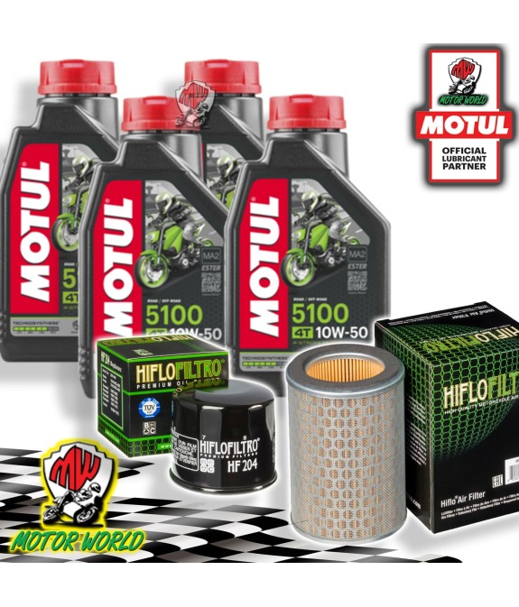 TAGLIANDO 4L MOTUL 5100 10W50 + FILTRI HIFLO HONDA CBF 600 2004 2005 2006 2007