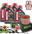 TAGLIANDO 4L MOTUL 5100 10W50 + FILTRI HIFLO HONDA NX 650 DOMINATOR 2002