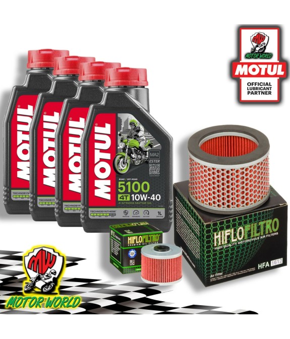 TAGLIANDO 4L MOTUL 5100 10W40 + FILTRI HIFLO HONDA NX 650 DOMINATOR 2002