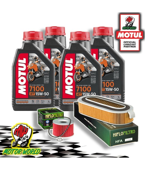TAGLIANDO 4L MOTUL 7100 15W50 + FILTRI HIFLO HONDA CB 1100 1982 1983