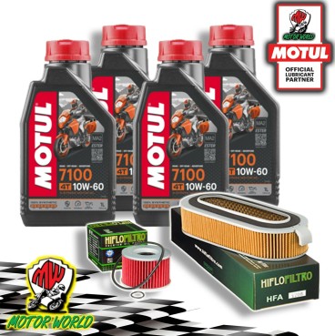 TAGLIANDO 4L MOTUL 7100 10W60 + FILTRI HIFLO HONDA CB 750 F Bol d'Or