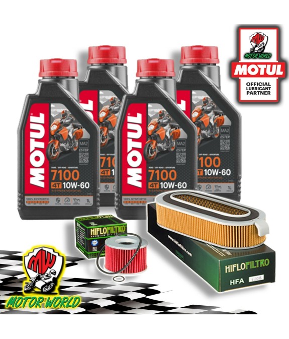TAGLIANDO 4L MOTUL 7100 10W60 + FILTRI HIFLO HONDA CB 750 F Bol d'Or