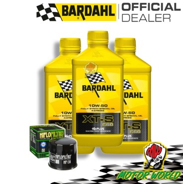 TAGLIANDO RACING 3L BARDAHL XTS 10W50 + FILTRO HIFLO HF138