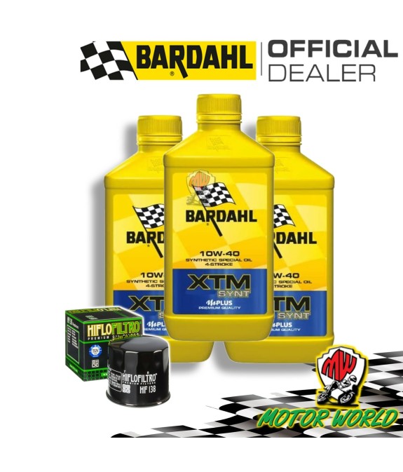 TAGLIANDO 3L BARDAHL XTM 10W40 + FILTRO HIFLO Suzuki SV 650 2015